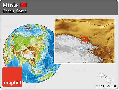 Physical Location Map of Minle