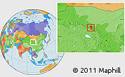 Political Location Map of Minle