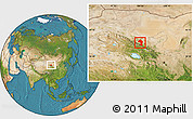 Satellite Location Map of Minle
