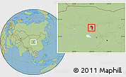 Savanna Style Location Map of Minle