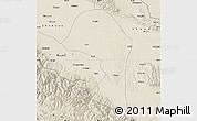 Shaded Relief Map of Minle