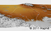 Physical Panoramic Map of Minle