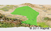 Political Panoramic Map of Minle, satellite outside