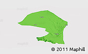 Political Panoramic Map of Minle, single color outside