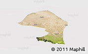 Satellite Panoramic Map of Minle, cropped outside