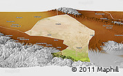Satellite Panoramic Map of Minle, physical outside