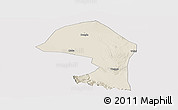 Shaded Relief Panoramic Map of Minle, cropped outside