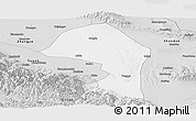 Silver Style Panoramic Map of Minle