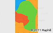 Political Simple Map of Minle