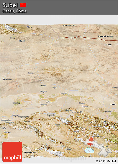 Satellite 3D Map of Subei