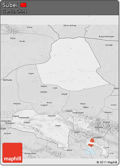 Silver Style 3D Map of Subei