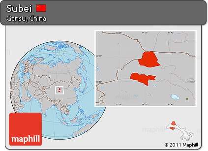 Gray Location Map of Subei