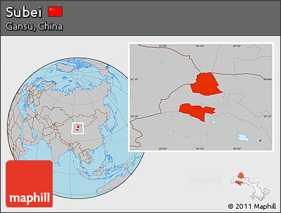 Gray Location Map of Subei