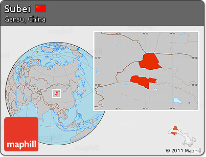 Gray Location Map of Subei