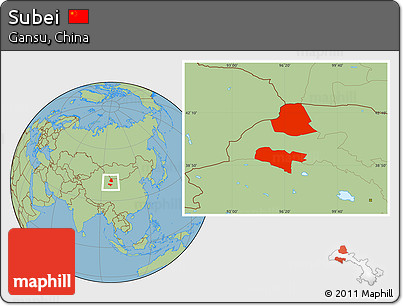 Savanna Style Location Map of Subei