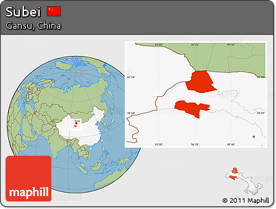 Savanna Style Location Map of Subei, highlighted country
