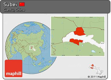 Savanna Style Location Map of Subei, highlighted parent region