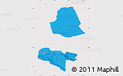 Political Map of Subei, cropped outside