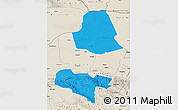 Political Map of Subei, shaded relief outside