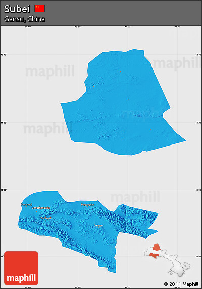 Political Map of Subei, single color outside