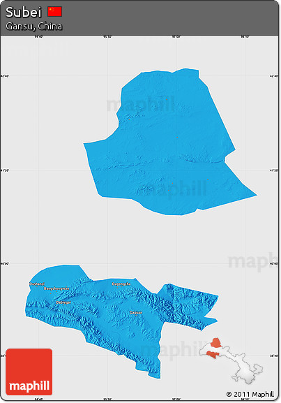 Political Map of Subei, single color outside