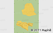 Savanna Style Map of Subei, single color outside