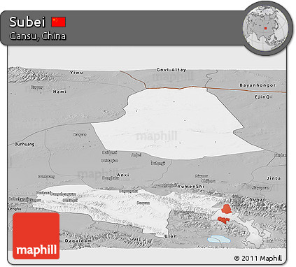 Gray Panoramic Map of Subei