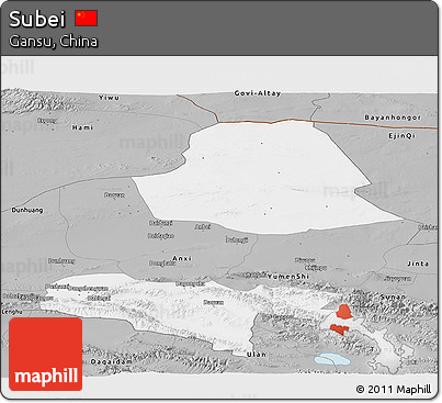Gray Panoramic Map of Subei