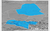 Political Panoramic Map of Subei, desaturated