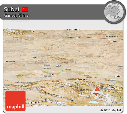 Satellite Panoramic Map of Subei