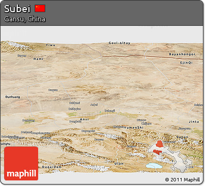 Satellite Panoramic Map of Subei