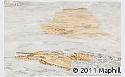 Satellite Panoramic Map of Subei, lighten, semi-desaturated