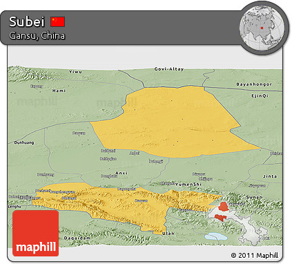 Savanna Style Panoramic Map of Subei