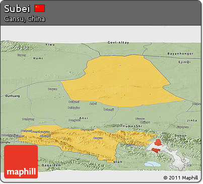 Savanna Style Panoramic Map of Subei