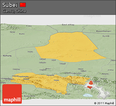 Savanna Style Panoramic Map of Subei