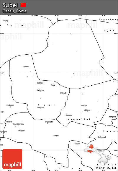 Blank Simple Map of Subei