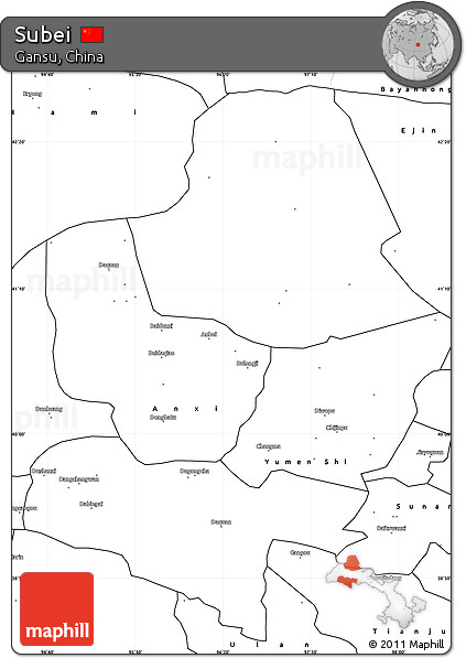Blank Simple Map of Subei