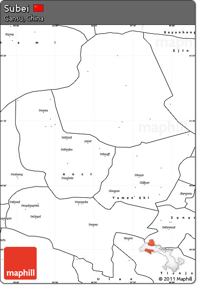 Blank Simple Map of Subei