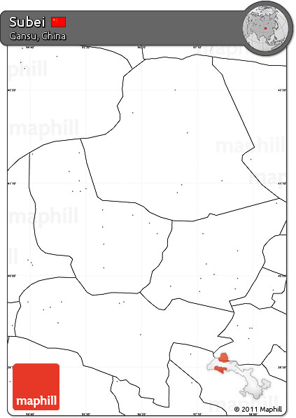 Blank Simple Map of Subei, no labels