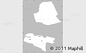 Gray Simple Map of Subei, single color outside