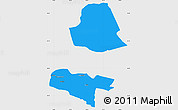 Political Simple Map of Subei, single color outside