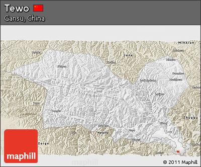 Classic Style 3D Map of Tewo