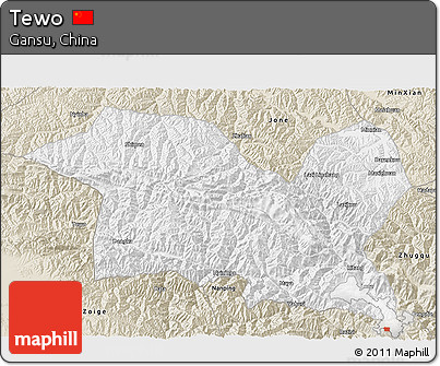 Classic Style 3D Map of Tewo