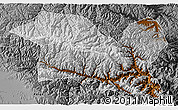 Physical 3D Map of Tewo, darken, desaturated