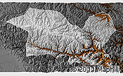Physical 3D Map of Tewo, darken