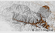 Physical 3D Map of Tewo, lighten