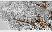 Physical 3D Map of Tewo, semi-desaturated