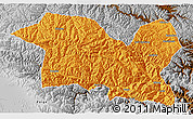 Political 3D Map of Tewo, physical outside