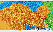 Political 3D Map of Tewo