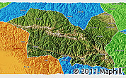 Satellite 3D Map of Tewo, political outside